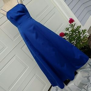 Gown cobalt blue with sparkle highlights gemmed
